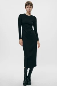 NEU MIT ETIKETT ZARA SEITLICH GERAFFTES KLEID ZW COLLECTION M $ 109 4437 - Bild 1 von 13