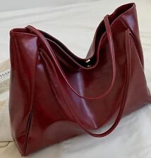 Womens Handbag Fashion Hobo Work Bag Ladies Faux Leather Medium Tote Red