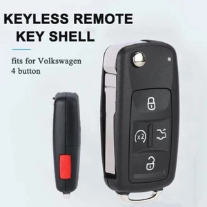 Cover For Volkswagen Golf Beetle Jetta Passat 4 button Remote Car Shell Case Fob - Picture 1 of 5