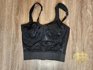 NWOT Vintage Fit & Fashion Style 819 Black Longline Bra 34D - Picture 1 of 2