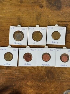 GREECE 2007 EURO SET (UNC) EUR 1; cents 50, 20, 10, 5, 2, 1 (Full set w/o 2 EUR) - Picture 1 of 1
