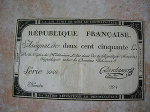 FRANCE ASSIGNAT BILLET DE 250 LIVRES (C570) - Picture 1 of 2