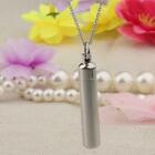 Stainless Steel Cylinder Memorial Jewelry for Ashes Necklace With Chain 20