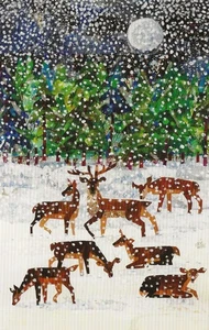 AK Eric Carle "Ohne Titel (Hirschherde im Schneesturm)" postfrisch ungelaufen - Bild 1 von 1