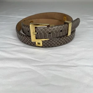 Cinturón Carlisle Vintage Color Tostado Piel de Serpiente Cuero Talla L Hecho en Italia - Imagen 1 de 9