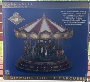 Mr. Christmas Gold Label Collection Diamond Jubilee Musical Carousel Plays 40 S - Picture 1 of 5