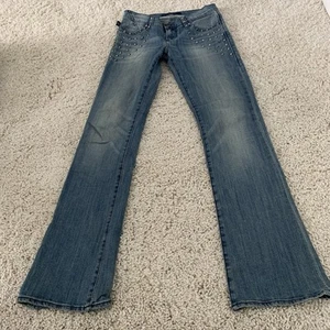 Rock and Republic Jeans Womens Size 4 Bootcut Studded Kasandra Mid-Rise 29x33 - Picture 1 of 9