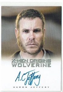 X-Men Origins Wolverine Movie Autograph Card Aaron Jefferey as Thomas Logan Auto - Picture 1 of 2