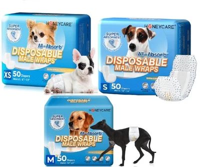HONEY CARE All-Absorb  Male Dog Wrap 50 Count - Image 1 of 4