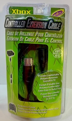 Original Xbox 6' Foot Black Controller Extension Breakaway Cable Cord New SEALED - Image 1 of 2