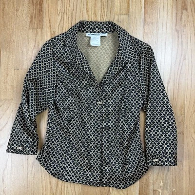 Camisa de Colección French Laundry de Neto Mod Cambio Botones Marrón Eslabón Talla 8 Foto 1 de 4