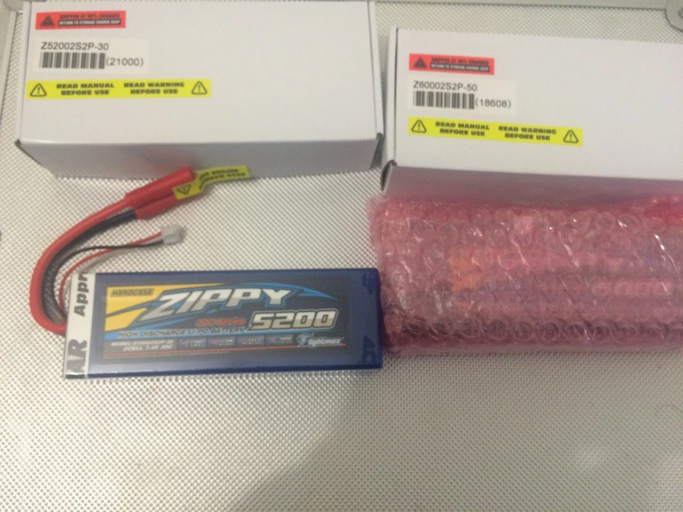 2x ZIPPY 2S 5200mAh 30C Hardcase LiPo Akku (ROAR APPROVED) - Bild 1 von 1