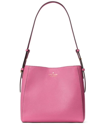 Nuevo Kate Spade Juliette Cubo Mediano Cuero Guijarro Nuevo Rosa Foto 1 de 4