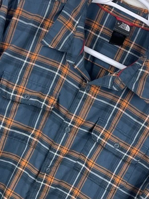 Camisa masculina The North Face xadrez poliéster manga longa com botões tamanho XXL EXCELENTE ESTADO USADO - Imagem 1 de 4