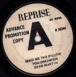 Dean Martin Send Me the Pillow You Dream On 7" vinyl UK Reprise 1964 Promo has - Bild 1 von 2