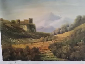 Quadro Dipinto A Mano paesaggio Olio Su Tela di cotone 50x70 cm n12 - Foto 1 di 8