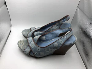 UGG Australian Woven Fabric Slingback Wedge Size8 1000581 - Picture 1 of 9