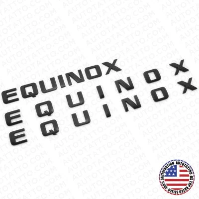17-24 3 piezas Chevy Equinox puerta delantera y puerta levadiza letra insignia emblema negro mate Foto 1 de 4