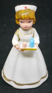 VINTAGE WILTON HARD PLASTIC NURSE FIGURAL CAKE TOPPER, RETRO DECORATION - Picture 1 of 5