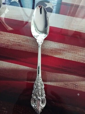 Vintage Godinger Baroque Silver-plated Flatware Table Serving Spoon 9" - Image 1 of 4