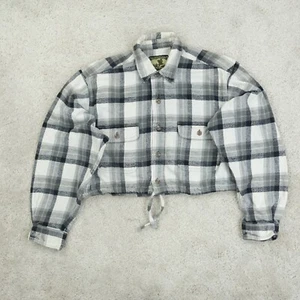 Field Stream Shirt Damen Medium Cropped Custom Rework Knopfleiste Hausarbeit Scheune Arbeit - Bild 1 von 8