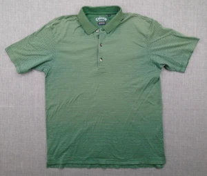 Callaway Golf Polo Shirt Men's Medium 100% Fine Cotton Green 21" x 27" - Picture 1 of 9