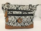 Stone Mountain quilted black and white floral medium purse