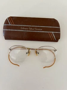 Gafas de Colección Gafas Antiguas Marco de Alambre Oro 12K Relleno Marcado con Estuche - Imagen 1 de 1
