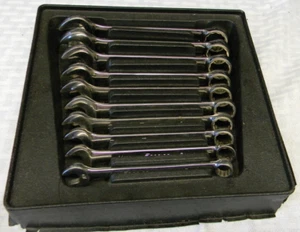 SNAP-ON 10PC METRIC 12PT FLANK DRIVE PLUS SHORT COMBINATION WRENCH SET 10-19MM - Bild 1 von 7