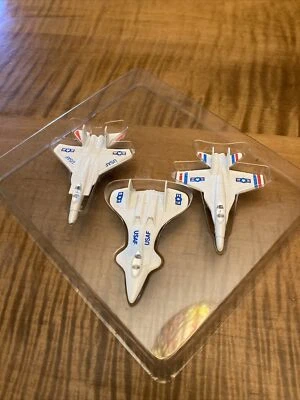 Lote De Colección De 3 Aviones De Combate Diecast Soma USAF De Colección 1988 Pull & Go Foto 1 de 4