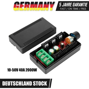 PWM MOTORREGLER DC 12V 24V 48V 40A 2000W MOTOR SPEED CONTROLLER TREIBER MODUL - Bild 1 von 9
