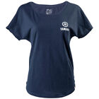 Factory Effex Yamaha Tuning Fork Womens Short Sleeve T-Shirt Navy Blue