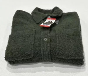 Ecothreads Women's Boucle Long Sleeve with 2 Pocket Shirt Jacket, Green, Sz M K6 - Picture 1 of 3
