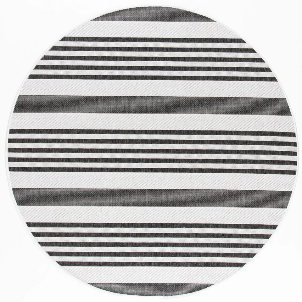 SAFAVIEH Outdoor BHS222F Beach House Lt Grey / Charcoal Rug - Image 1 of 1