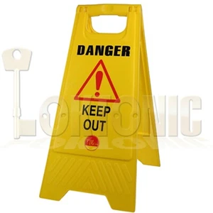 Professional Caution Shield A-Frame Safety Warning Sign Keep Out 610 x 300 x 30 - Picture 1 of 2