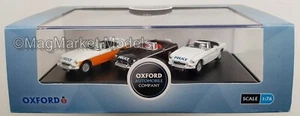 OXFORD DIECAST · MGB ROADSTER 3-CAR SET · LEICESTERSHIRE POLICE · 1:76 · NEW - Picture 1 of 6