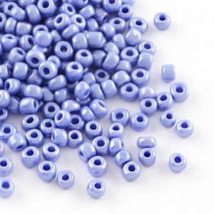 50g cornflower blue 2mm pearlised glass seed beads - beading, jewellery making - Picture 1 of 3