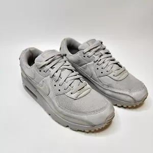 NIKE Airmax 90 Gray Athletic Shoes Sneaker Triple Wolf Mens Size 8.5 - Picture 1 of 10
