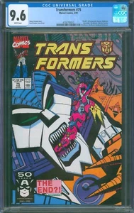 Transformers #75 ❄️ CGC 9.6 White Pages ❄️ Unicorn Death! Marvel Comic 1991 - Picture 1 of 2