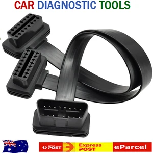 50cm 16 Pin Ultra Flat Male to Dual Female OBD2 Extension Cable .. - Picture 1 of 13