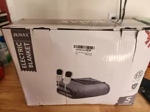 JKMAX King Heizdecke elektrisch grau 100"x90" verstellbare Heizung offene Box - Bild 1 von 3
