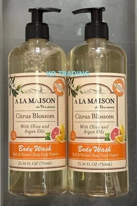 (2-Pk) A LA MAISON Fiori di Agrumi Oliva LAVAGGIO CORPO Tradizionale Fresato FATTO IN FRANCESE - Foto 1 di 4