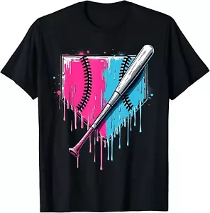 Baseball Home Plate Drip With Sprinkles Drip Ice Cream Bat T-Shirt Hoodie - Picture 1 of 19