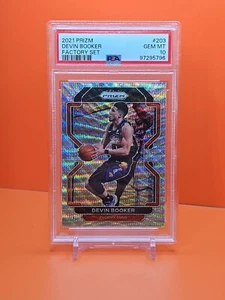 ๐ ๐ฃ๐ 2021 PANINI PRIZM DEVIN BOOKER #203 FACTORY SET PARALLEL PSA 10 ๐ ๐ฃ๐ - Picture 1 of 2