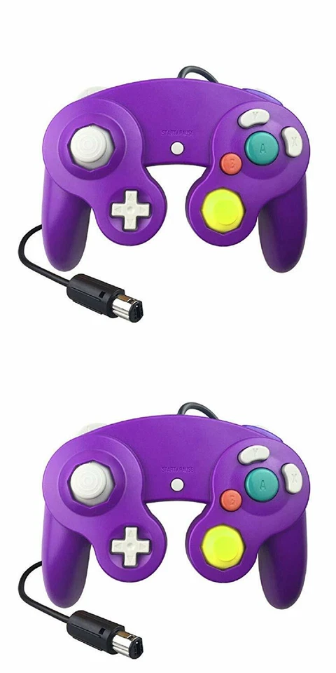 Геймпад проводной контроллер NGC для консоли Nintendo GameCube GC и Wii U упаковка 2 шт. США - Изображение 1 из 4