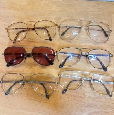 Lote De Colección 6 Monturas Anteojos Aviador Para Hombre Neil, Martin, Universal 1/40 RGP Foto 1 de 4