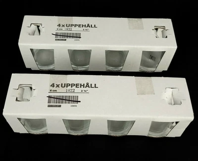 Lot of 2 (8 Total) Ikea UPPEHALL Votive Candle Holders 2.25″ Clear Glass 502.591 - Image 1 of 4