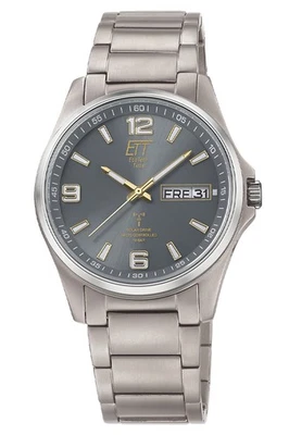 ETT Eco Tech Time Funk-Solar Orologio da Uomo Everest Signori Titan / Grigio - Bild 1 von 4