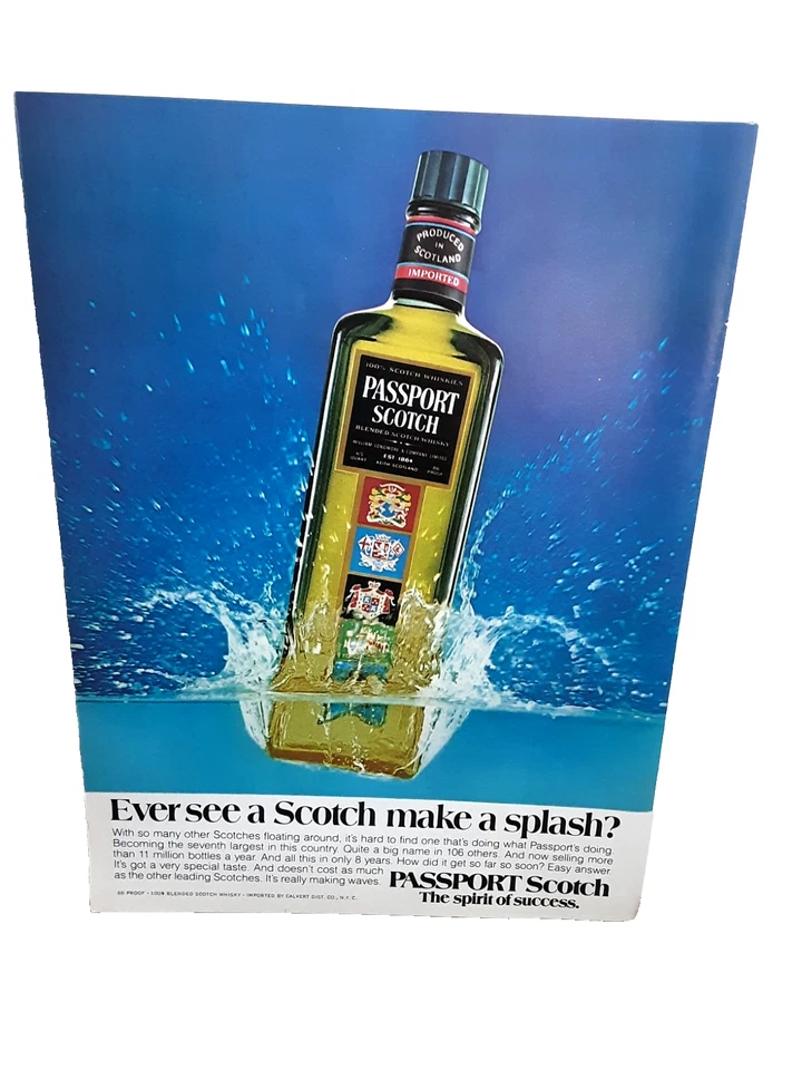 1976 Паспорт Скотч Сделать Всплеск Оригинальная Печатная Реклама - Изображение 1 из 1