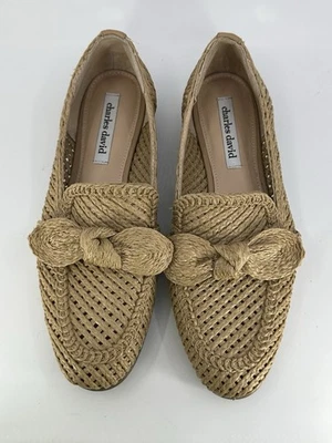 Charles David Woven Straw Loafer Style Shoes Sz 8.5 Pre-owned  - Image 1 of 4